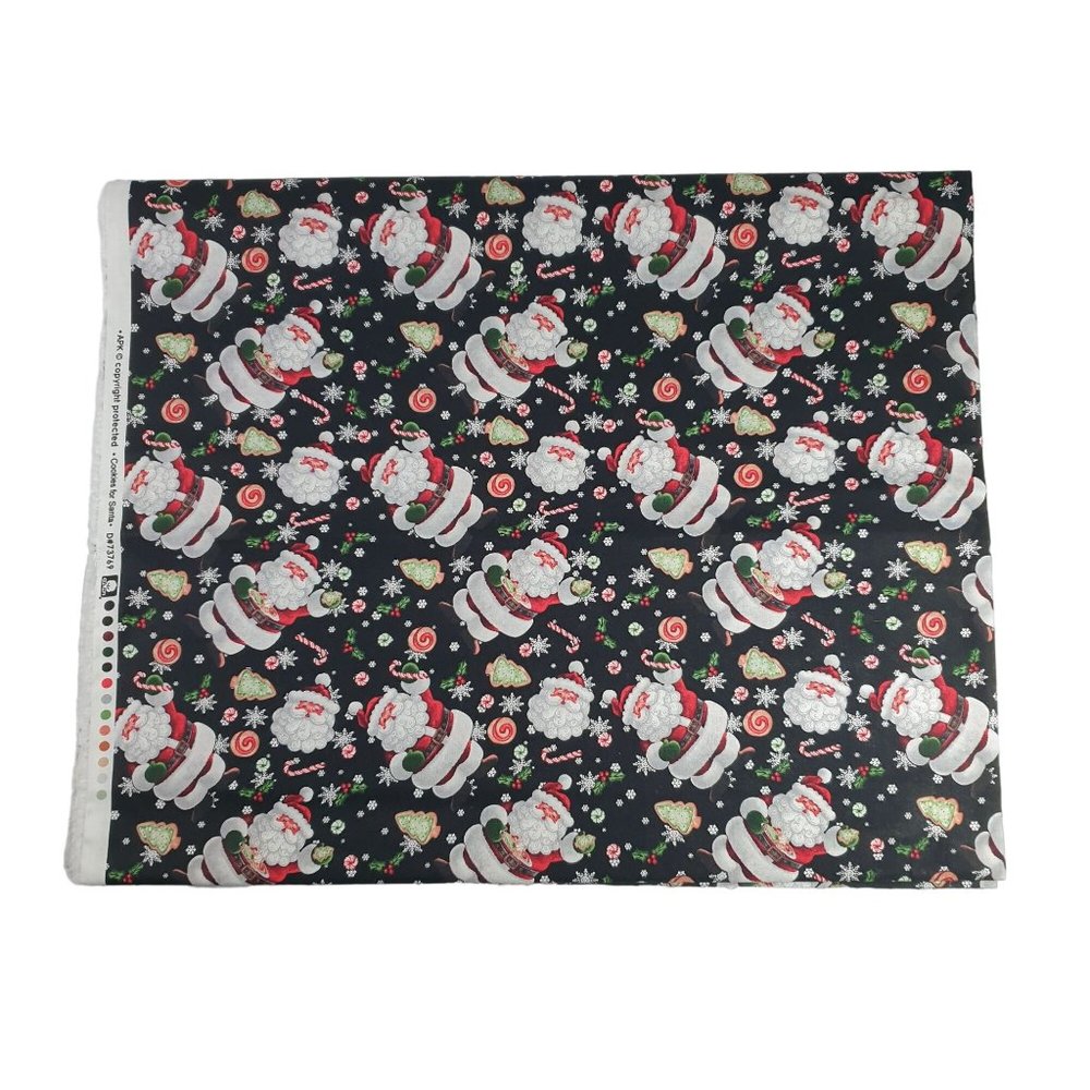 Cookies For Santa Christmas Treats Fat Quarter Fabric 100% Cotton 18" x 21" Mini
